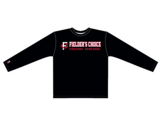 Black Fielder's Choice Long Sleeve Tee